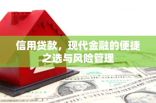 黑龙江信用贷款，现代金融的便捷之选与风险管理