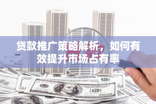 甘孜贷款推广策略解析，如何有效提升市场占有率