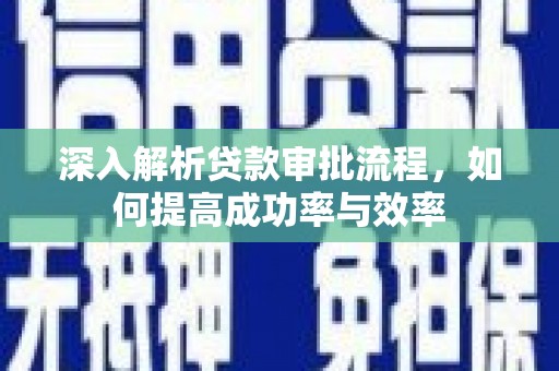 柳东深入解析贷款审批流程，如何提高成功率与效率