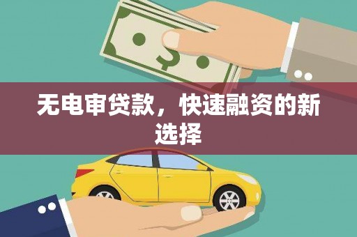 璧山无电审贷款，快速融资的新选择