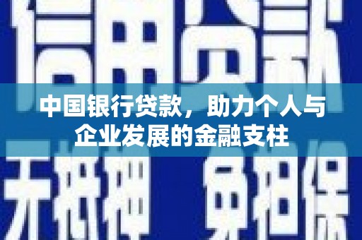 阿巴嘎旗中国银行贷款，助力个人与企业发展的金融支柱