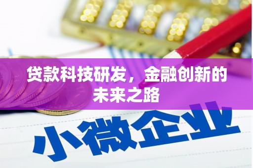 中和贷款科技研发，金融创新的未来之路