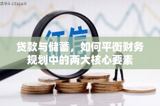 瑞芳贷款与储蓄，如何平衡财务规划中的两大核心要素