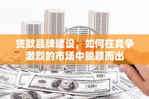 小金贷款品牌建设，如何在竞争激烈的市场中脱颖而出