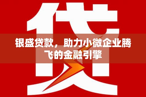 韶关银盛贷款，助力小微企业腾飞的金融引擎