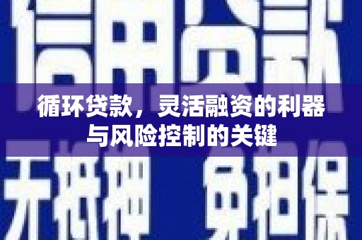 成县循环贷款，灵活融资的利器与风险控制的关键