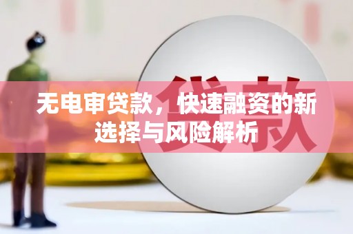 集集无电审贷款，快速融资的新选择与风险解析