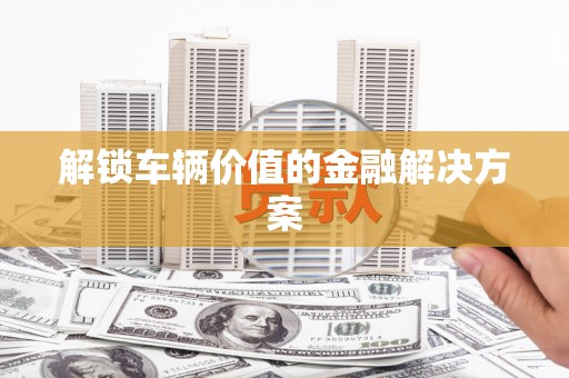 抚远解锁车辆价值的金融解决方案