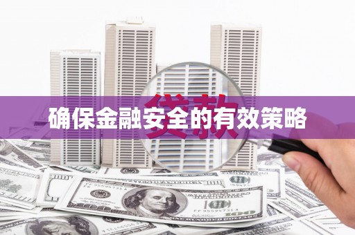 阜康确保金融安全的有效策略